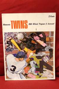 lot 12 image: Minnesota Twins 1968 Official Program And Scorecard