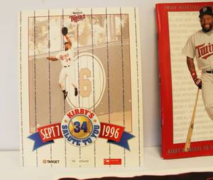 lot 65 image: Twins Player Kirby # 34, 1996 Memorabilia