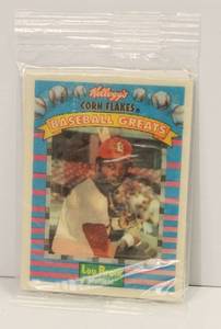 lot 56 image: 1991 Lou Brock Kelloggs Corn Flakes 3D Sportflics Hologram Vintage Card