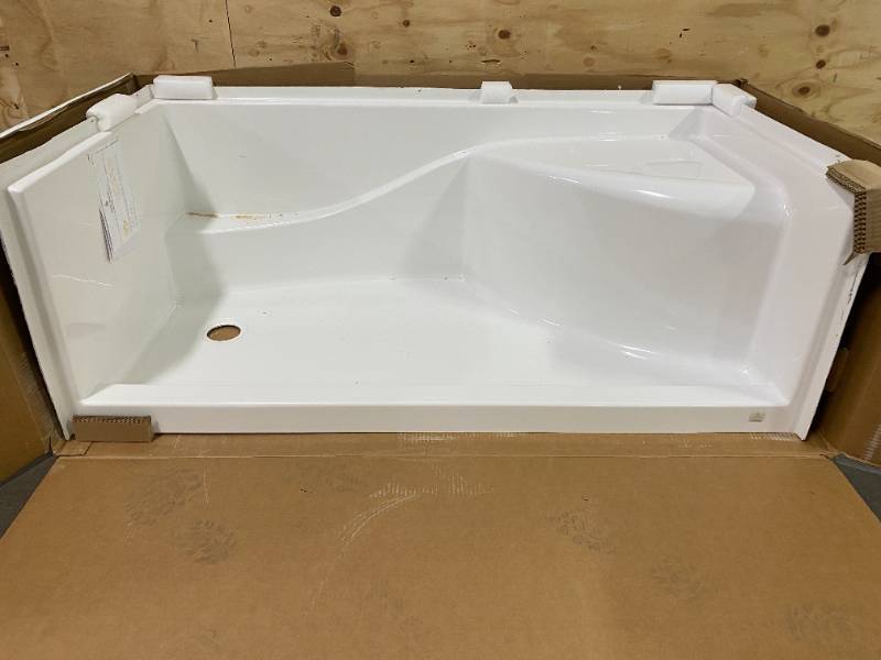 Coronado 60 in. x 30 in. Single Threshold Left Drain Shower Pan in Whi –  Cleveland Bargain Warehouse