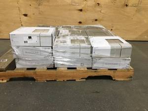 lot 2 image: Lot of 19 cases Boutique Ceramic Boutique White 12-in x 12-in Glazed Ceramic Random Mosaic Wall Tile