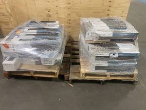 lot 28 image: Lot of 40 cases Lifeproof Coffee Wood 6 in. x 24 in. Glazed Porcelain Floor and Wall Tile (14.55 sq. ft.  case)