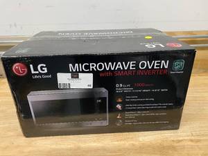 lot 46 image: LG 0.9 cu ft Countertop Microwave Smart Inverter Stainless. ModelLMC0975ST