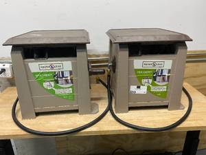 lot 51 image: Lot of 2-True Temper Plastic 175-ft Hideaway Hose Reel