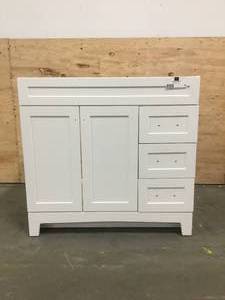 lot 19 image: Thornbriar 36 in. W x 21 in. D Bathroom Vanity Cabinet in Polar White