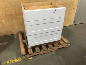 lot 22 image: White cabinet from Lowes