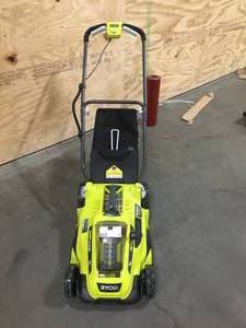 lot 82 image: Ryobi 40V 16 MOWER WITH 4AH BATTERY & CHARGER