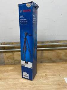 lot 95 image: BOSCH Compact Tripod with Extendable Height for Use with Line Lasers, Point Lasers, and Laser Measures