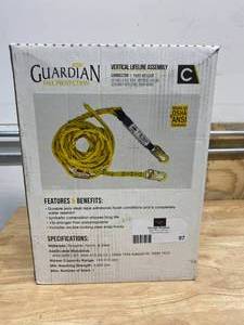 lot 97 image: Qual Craft 01320 Blue Poly Steel Rope Carabiner 50 Feet LifelineA
