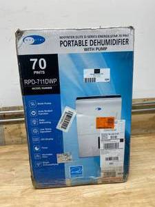 lot 104 image: Whynter - Elite D-Series 70-Pint Portable Dehumidifier - White