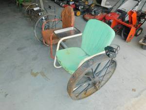 lot 56 image: Vintage Custom Made Tray Wheelchair