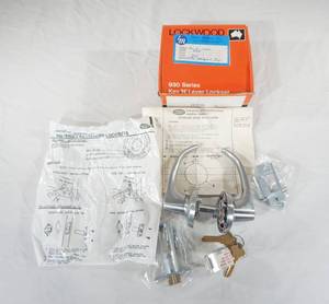 lot 95 image: Set of 3 New Lockwood 930 Series 938 SC Key N Lever Exterior Deadlatch Commercial Locksets