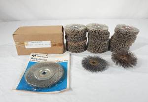 lot 66 image: Lot of Wire and Nylon Brush Wheels for Key Cutting and Duplicating Machines