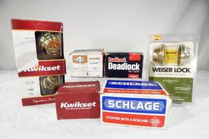 lot 115 image: Lot of 6 New Assorted Dead Bolt Locks