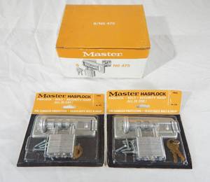 lot 117 image: Set of 2 New Master Lock Hasplocks