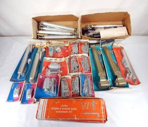 lot 195 image: Lot of Door Closers and Storm Door Accessories