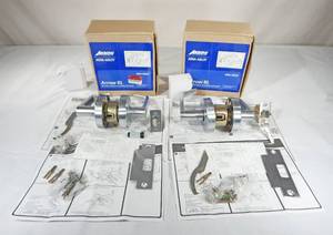 lot 198 image: Set of 2 New Arrow ASSA ABLOY Cylindrical Lock Lever Sets