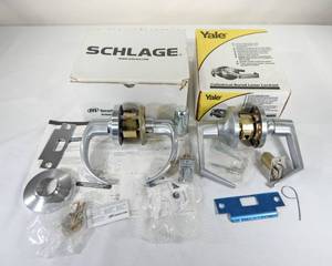 lot 205 image: Lot of Schlage and Yale Locking Lever Sets