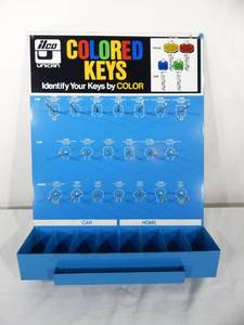 lot 215 image: Vintage Ilco Unican Metal Key Display