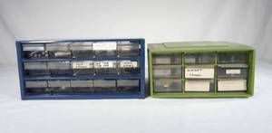 lot 188 image: Lot of Two Mountable Storage Cabinets With Assorted Locksmith Parts