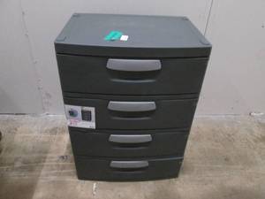 lot 7 image: Sterlite 4 Drawer Storage Bin 35 X...