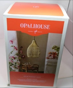 lot 66 image: Opalhouse Solar Pendant Light 16.5...