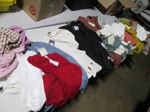 lot 187 image: 19 pcs. Shirts, Sweaters & More A...