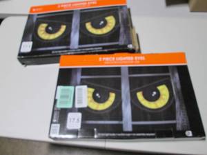 lot 204 image: 2 pc.EA.IndoorOutdoor Lighted Eye...