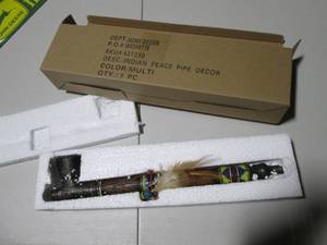 lot 209 image: Indian Peace Pipe Dcor See Photo...