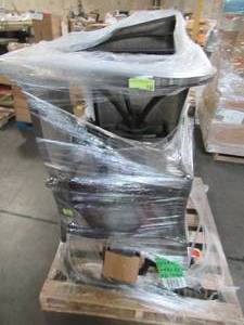 lot 126 image: Hampton Bay (4 CHAIRS ONLY) Riverbrook Espresso Brown Steel Outdoor Patio Padded Chairs F18107-B