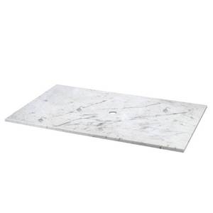 lot 212 image: Pegasus 31 in. Marble Vessel Top in Carrara with Backsplash, 12108