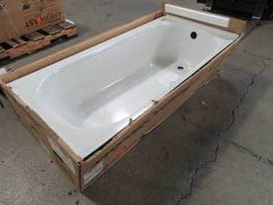 lot 225 image: American Standard Princeton Recess 5 ft. Left Drain Bathtub in White, 2390LH.020