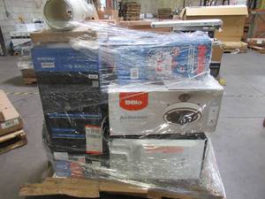 lot 233 image: WHOLESALE MIXED PALLET OF MISCELLANEOUS APPLIANCES, LIGHTING, A BIKE AND MORE
