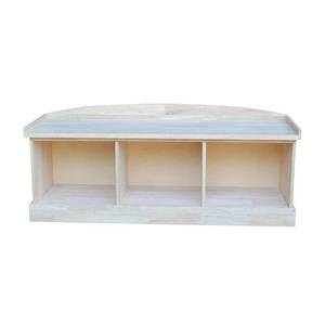 lot 133 image: International Concepts Unfinished Storage Bench BE-150
