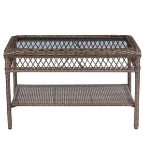 lot 139 image: Hampton Bay Mix and Match Wicker Outdoor Patio Coffee Table 65-183365A