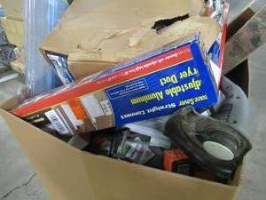 lot 142 image: WHOLESALE MIXED PALLET OF GARAGE ITEMS, RYOBI BATTERIES, RING DOORBELLS AND MORE