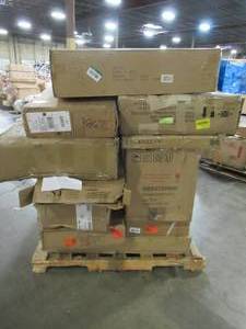 lot 143 image: WHOLESALE MIXED PALLET OF MISCELLANEOUS INDOOR HOMEOFFICE FURNITURE