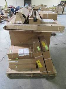 lot 146 image: WHOLESALE MIXED PALLET OF KITCHEN BUILDING MATERIALS AND DIY SHELVING