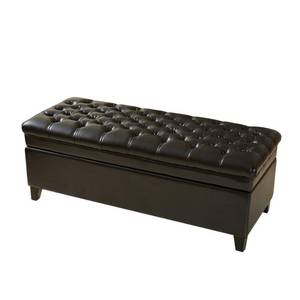 lot 238 image: Noble House Hastings Espresso Tufted Storage Ottoman, 1188