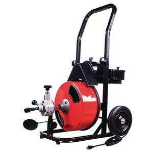lot 252 image: Theworks 12 in. x 50 ft. Power Feed Drain Cleaner Machine, PL171201