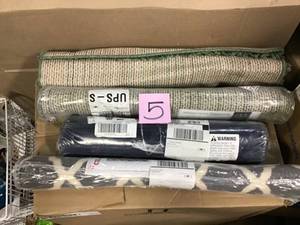 Glamour Collection Gray 2 ft. 3 in. x 3 ft. Trellis Design Runner Rug&nbsp&nbspin good condition&nbsp