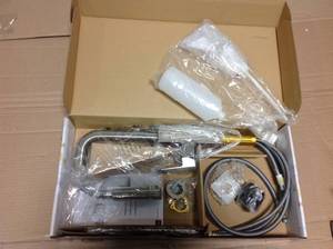 Tallinn Single-Handle Pull-Out Sprayer Kitchen Faucet with Soap Dispenser in SuperSteel InfinityFinish&nbsp&nbspin good condition&nbsp