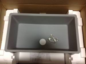 Quartz Classic Undermount Composite 33 in. Single Bowl Kitchen Sink in Greystone by Elkay