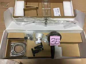 DElta 5-Spray 4.1 in. Single Wall Bar Mount Handheld H2Okinetic Shower Head in Stainless