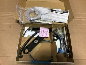 Moen Adler Single-Handle Low Arc Standard Kitchen Faucet with Side Sprayer in Chrome
