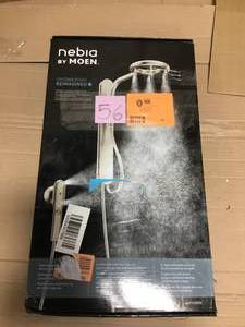 Nebia by Moen 1-Spray 8 in. Dual Shower Head and Handheld Shower Head with Magnetic Dock in Spot Resist Brushed Nickel open box