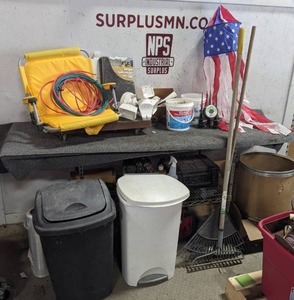 LED Light, Copper Wire, Small Rolling Cart, Stadium Chair, Trash Cans, Rakes, Ford Mud Flaps, Deck Screws, and More