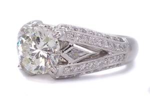 lot 1 image: Simon G Designer 2.70 Carat Fancy Diamond Engagement Ring in 18k White Gold $28,000 Appraisal