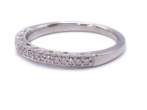 lot 37 image: Lovely Diamond Band  Ring with Milgrain Detailing in 14k White Gold $1575