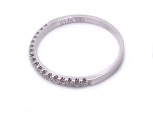 lot 41 image: Contemporary Diamond Band  Ring in 14k White Gold $1499
